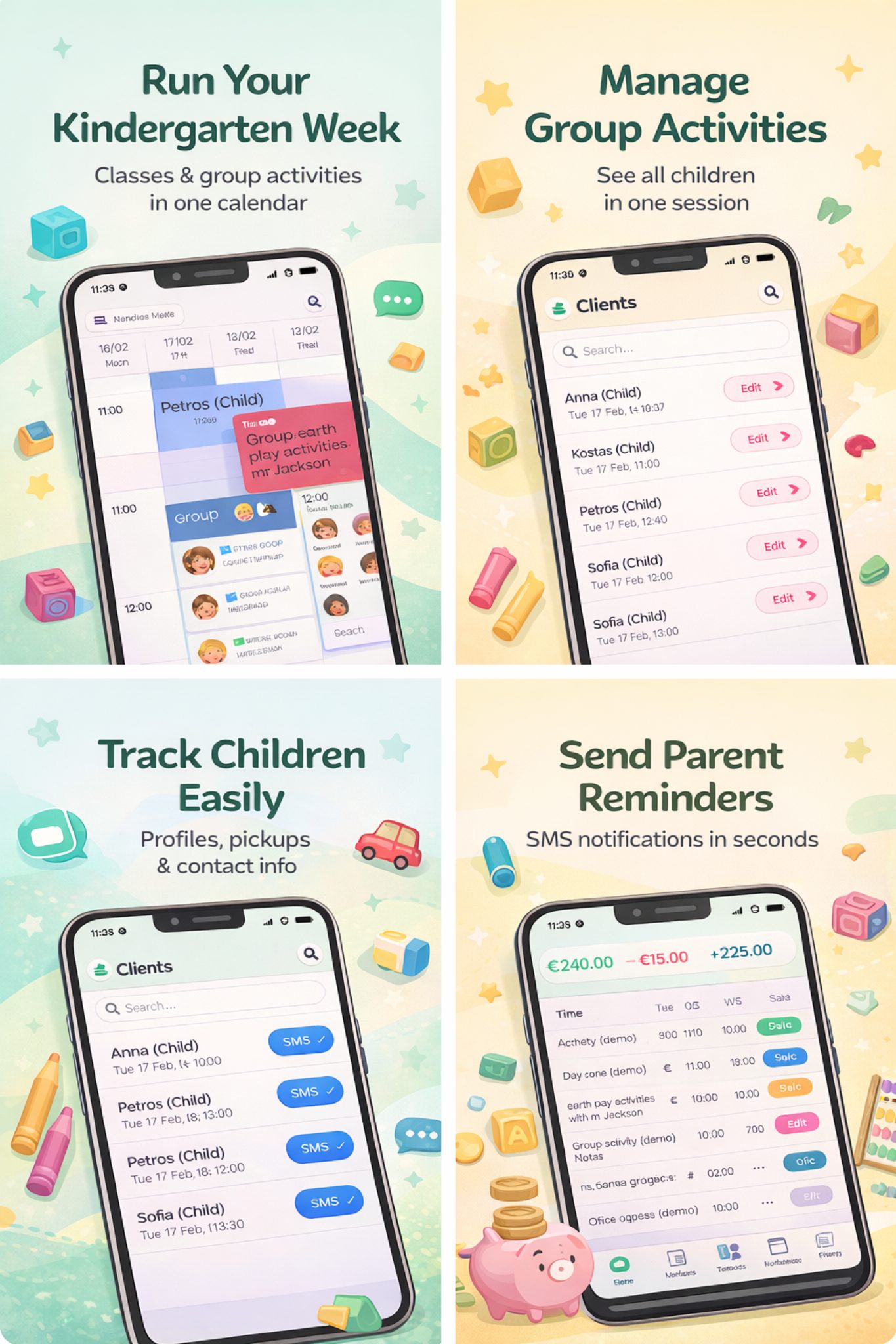 Kindergarten dashboard