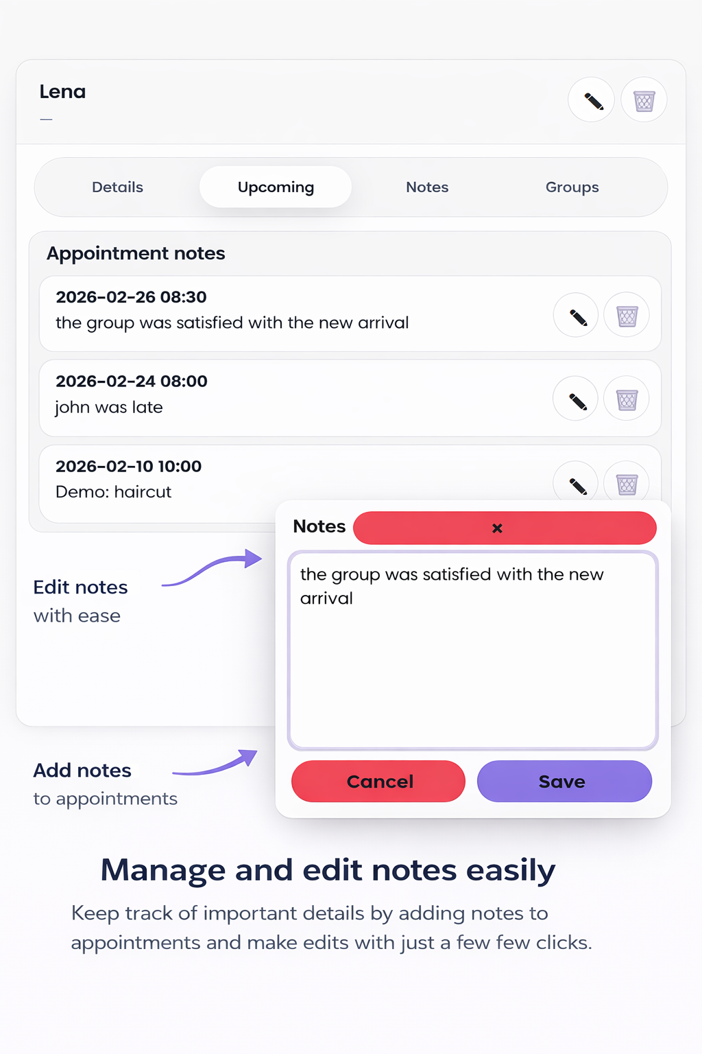 Notes editor
